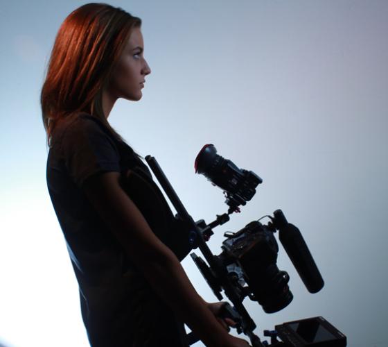 Digital Film studio holding equipment for filmmaking