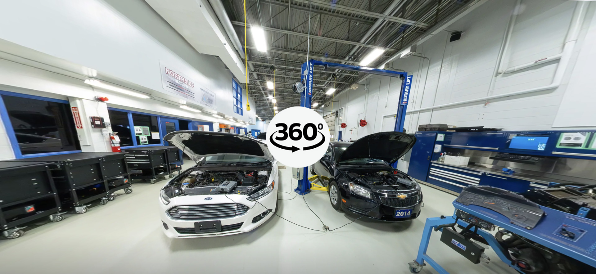 360 degree virtual tour icon over photo of Motive Power Centre