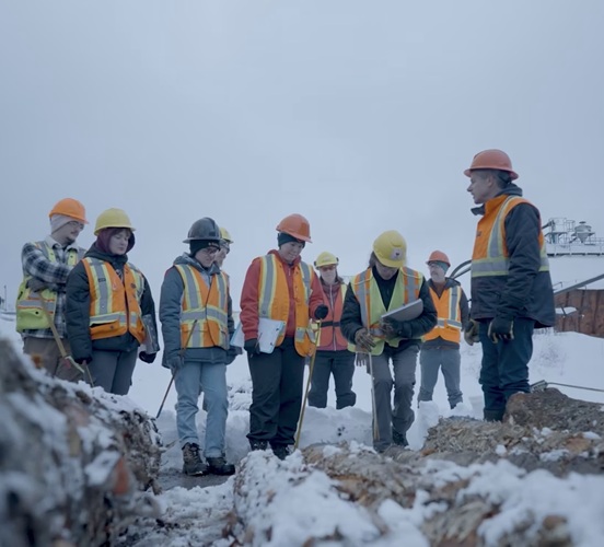 SONE students with Boniferro Mill staff touring grounds and learning about the job