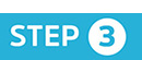 Step 3 in white text with blue background