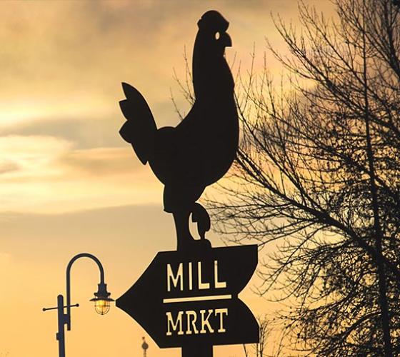 Mill Market sign.