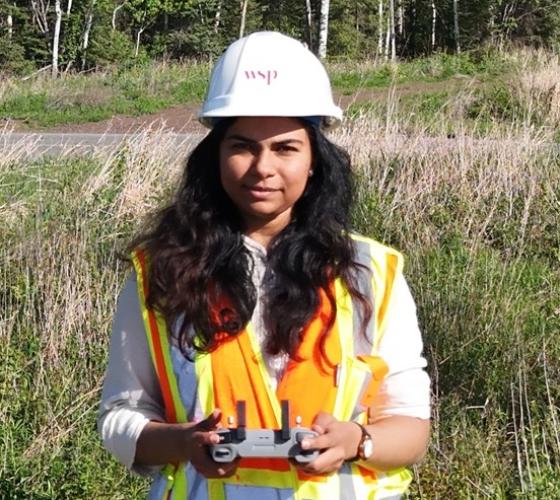Anjaly a double graduate in the field for Civil Engineering