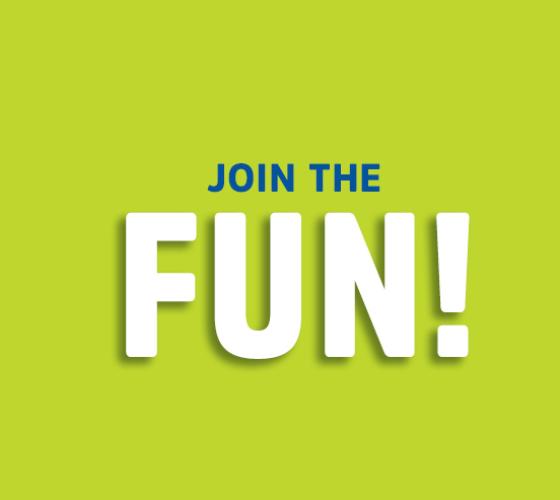 Join the fun 3D text on lime green background