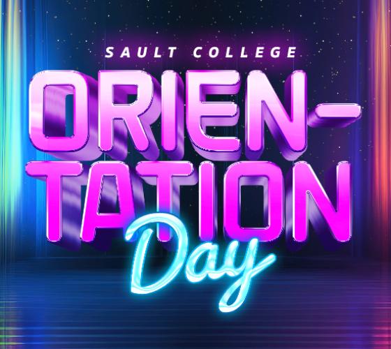 Orientation Day with neon theme and letters