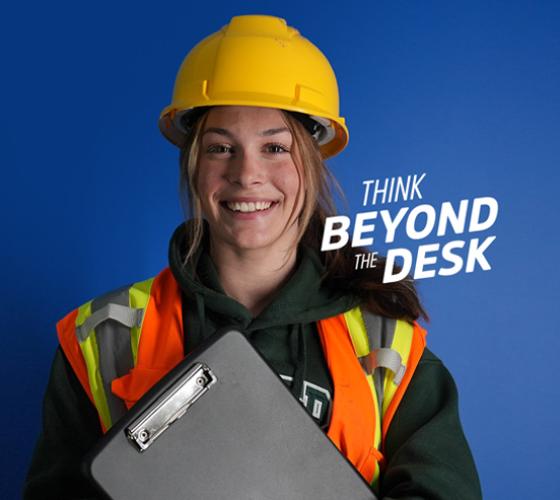 Natural environment student image with think beyond the desk