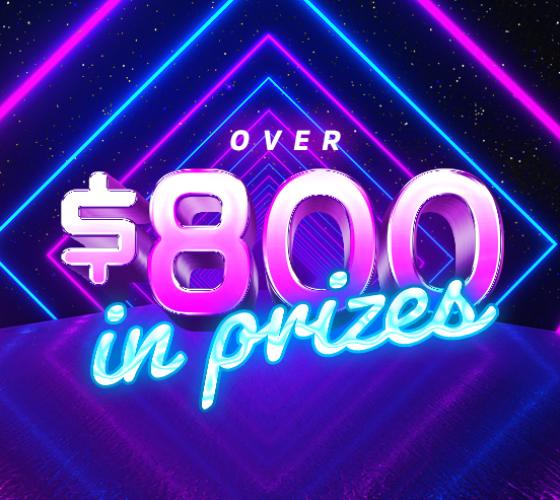 Neon Nation Fall Orientation over $800 in prizes with neon letters and background colours