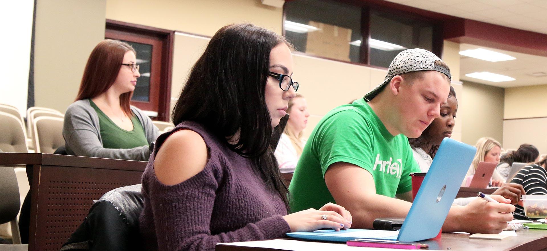 A group of General Arts and Science - University Transfer students in class.  