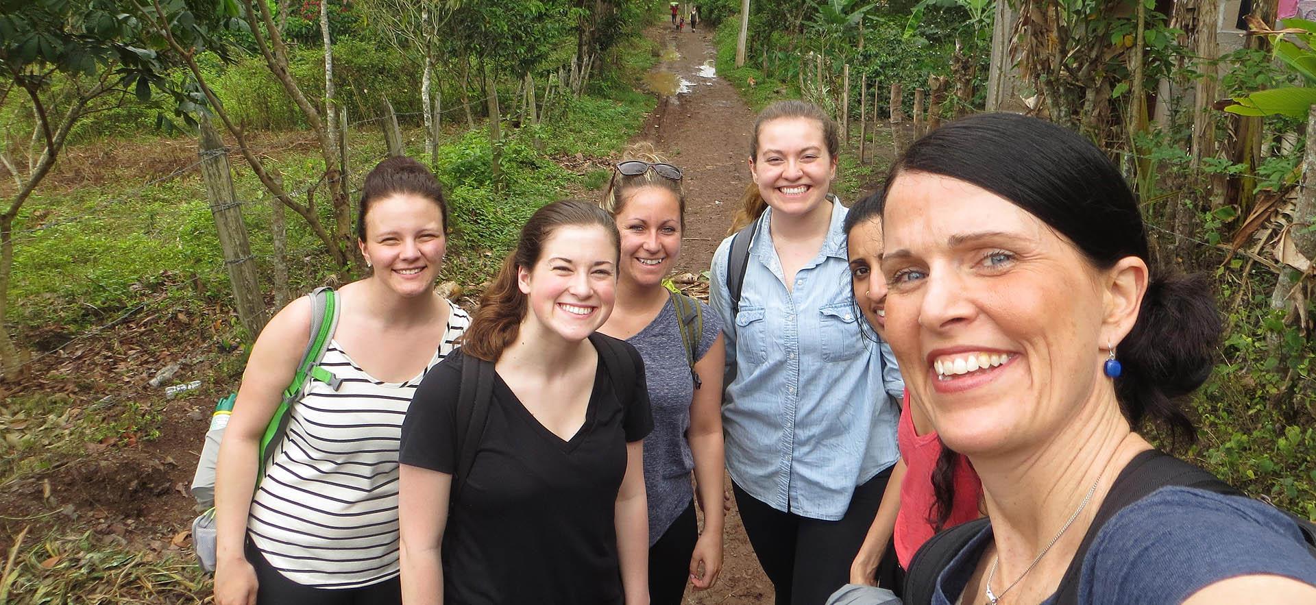 Student take selfie in Nicaragua