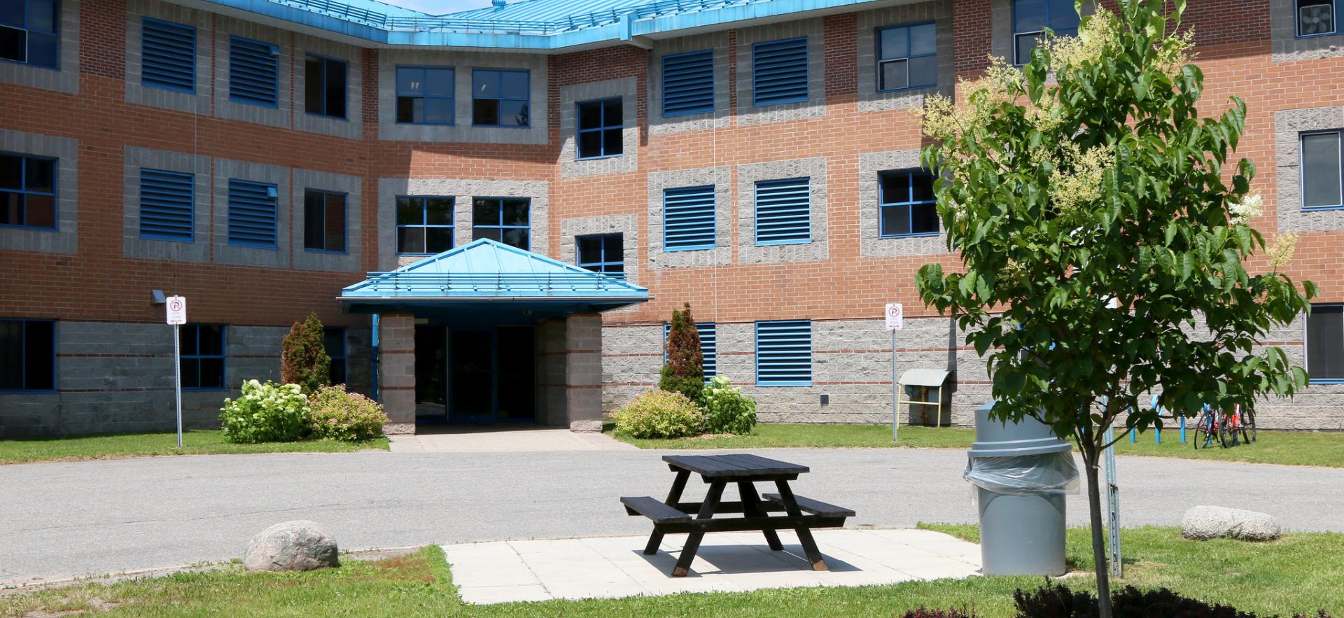 Exterior view of the residence building