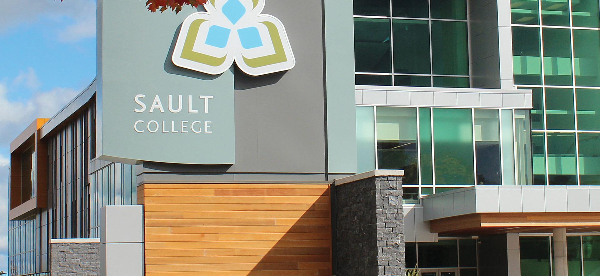 Sault College campus exterior entrance