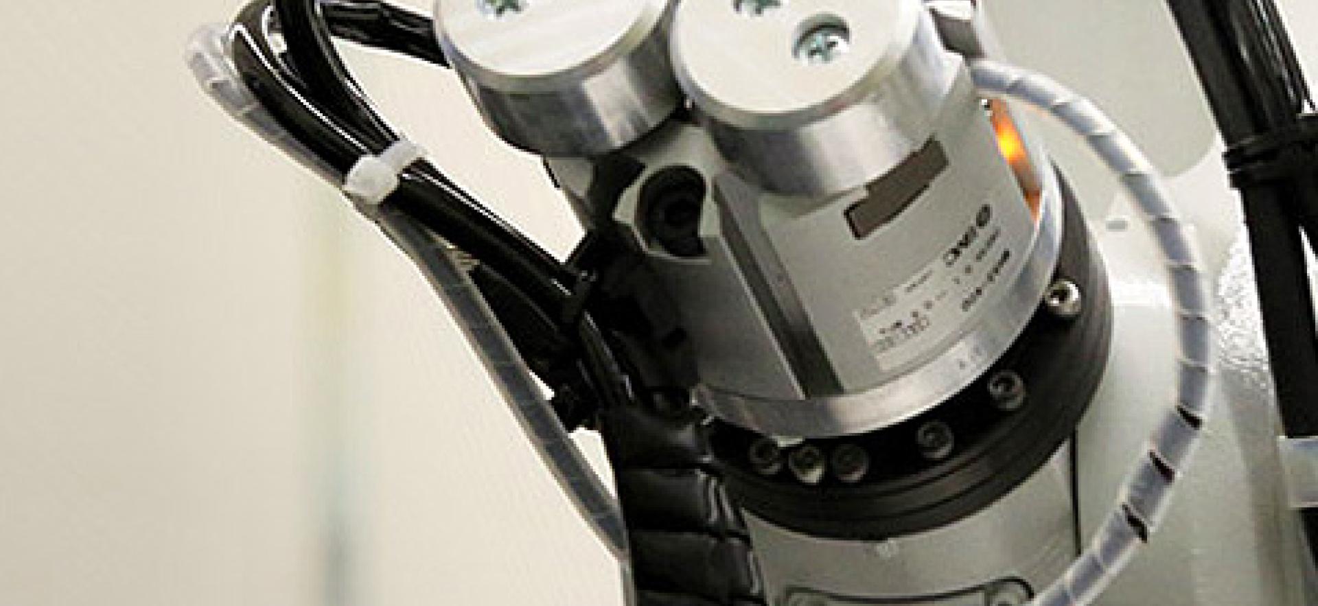Closeup of robotic arm