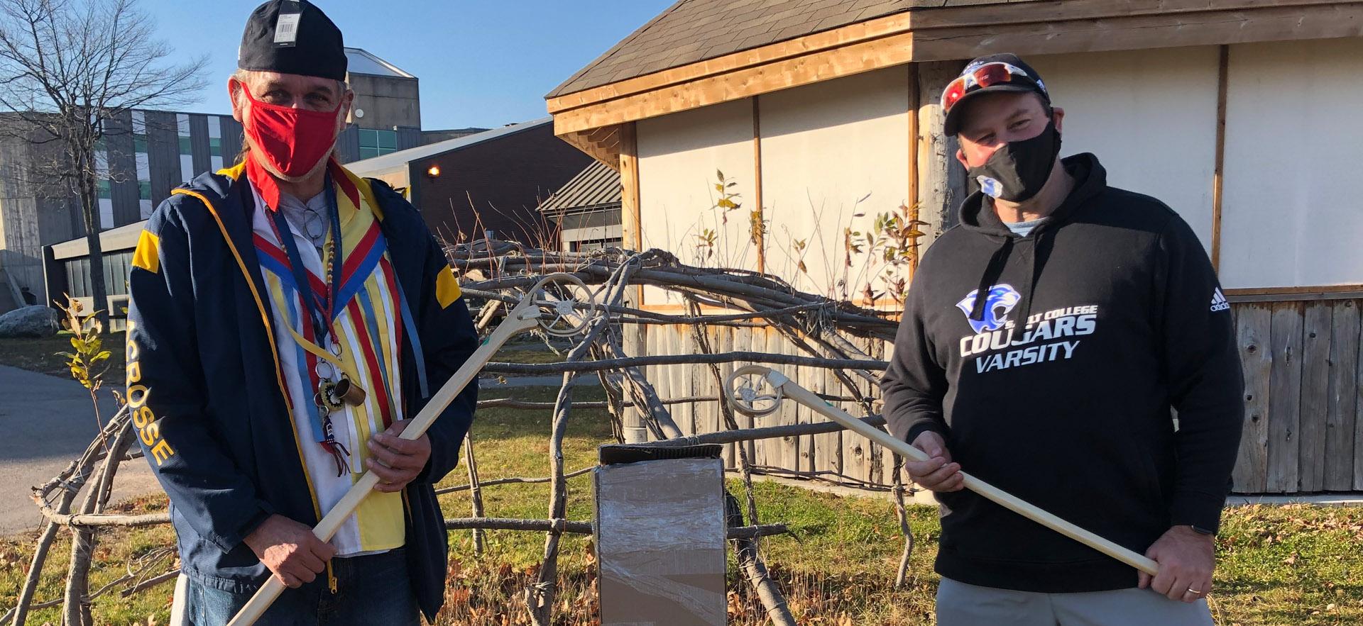 Frank and Paul Orazietti showcase lacrosse sticks