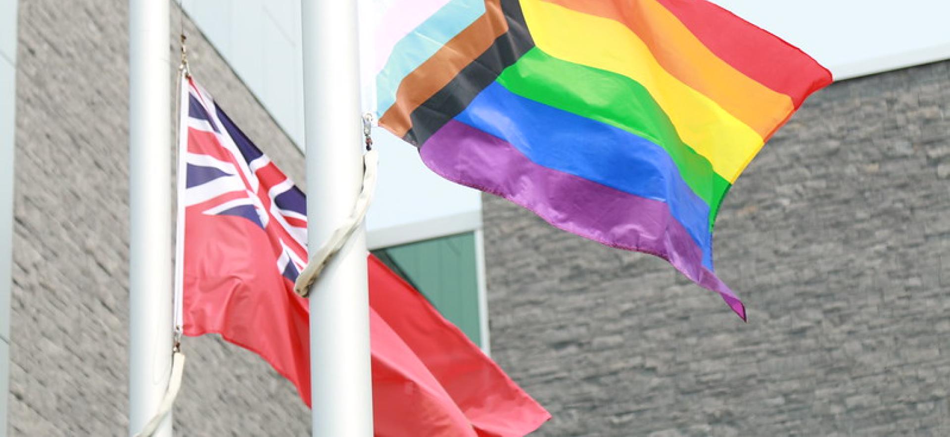 Sault College and SCSU raise Progress Flag in celebration of diversity and inclusion