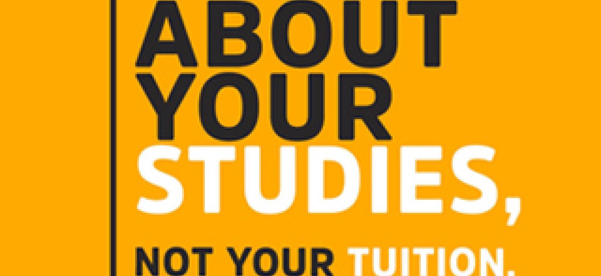 yellow background with text "Future Nurses worry about your studies, not your tuition." about the Ontario Learn and Stay Grant