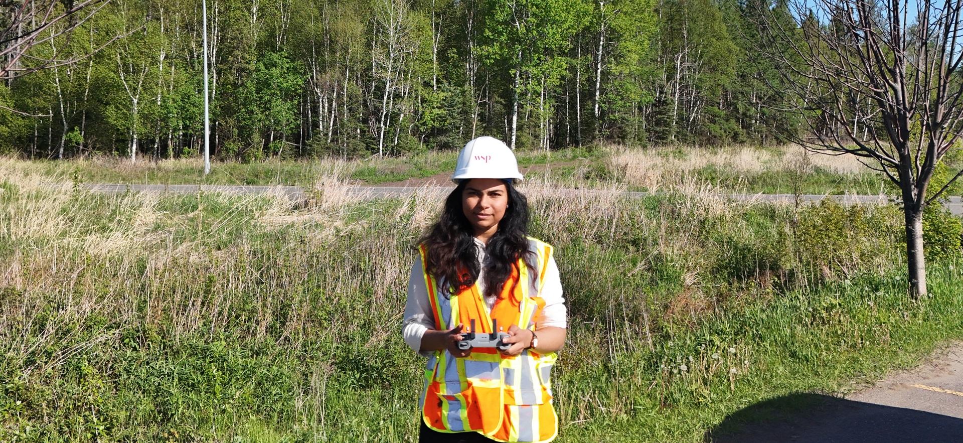 Anjaly a double graduate in the field for Civil Engineering