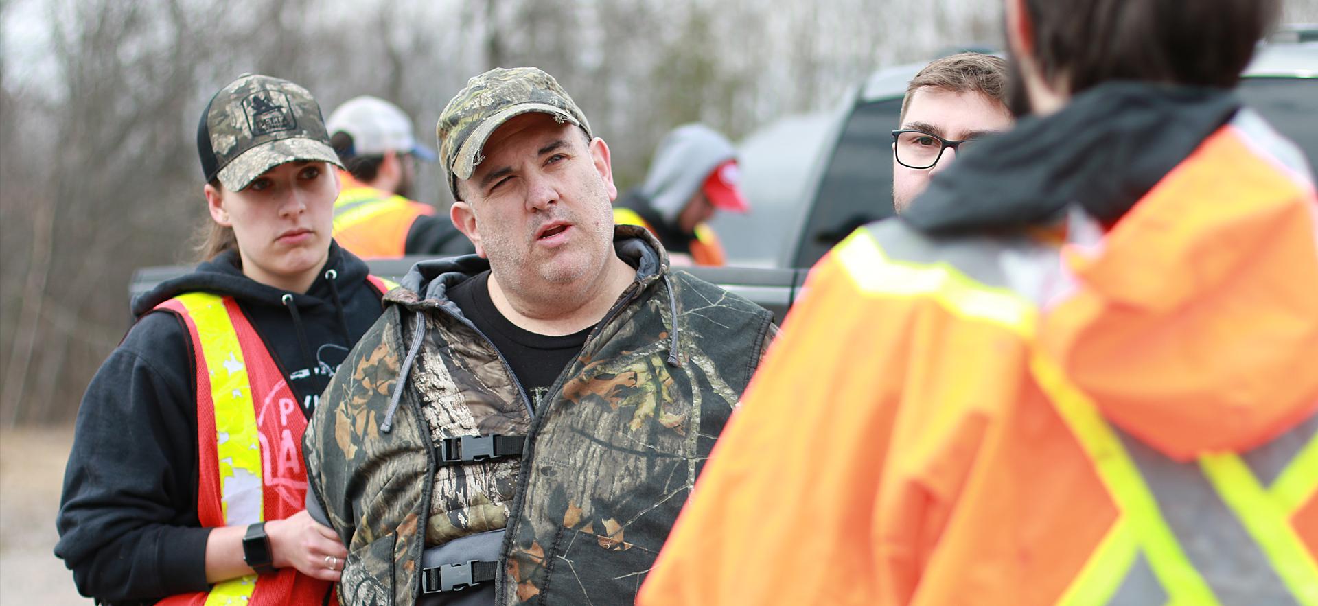 Natural Resource Environmental law students apprehending a hunter