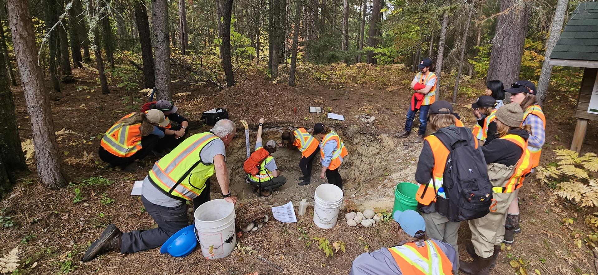 Adventure Rec students in the field