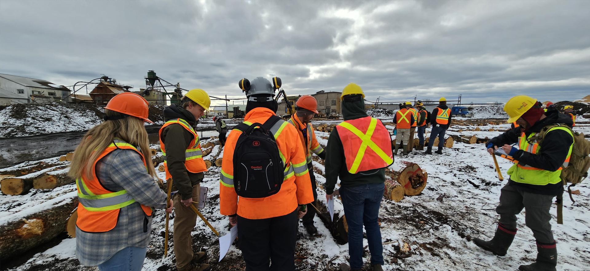 Forestry Tech students in winter