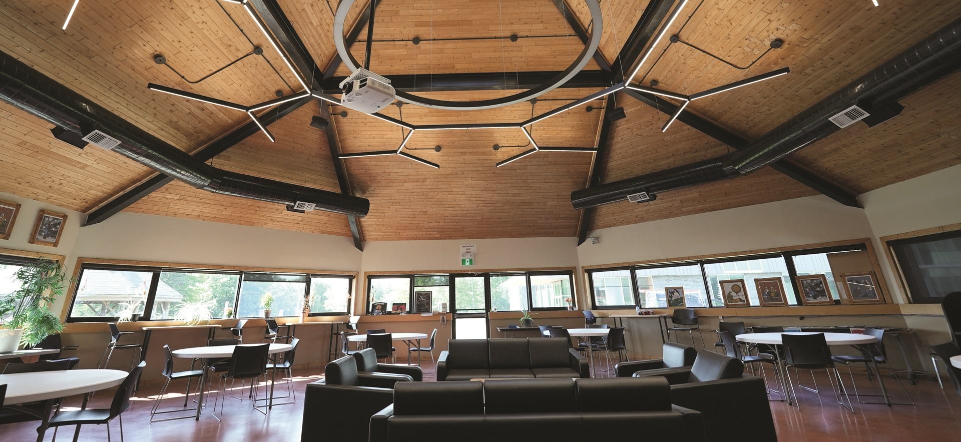 Enji Maawnjiding the Indigenous Student Centre inside