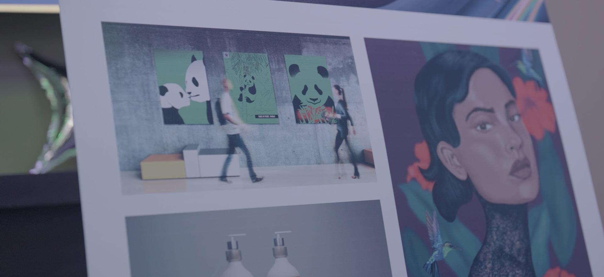 Graphic Design student's work on display at grad exhibit