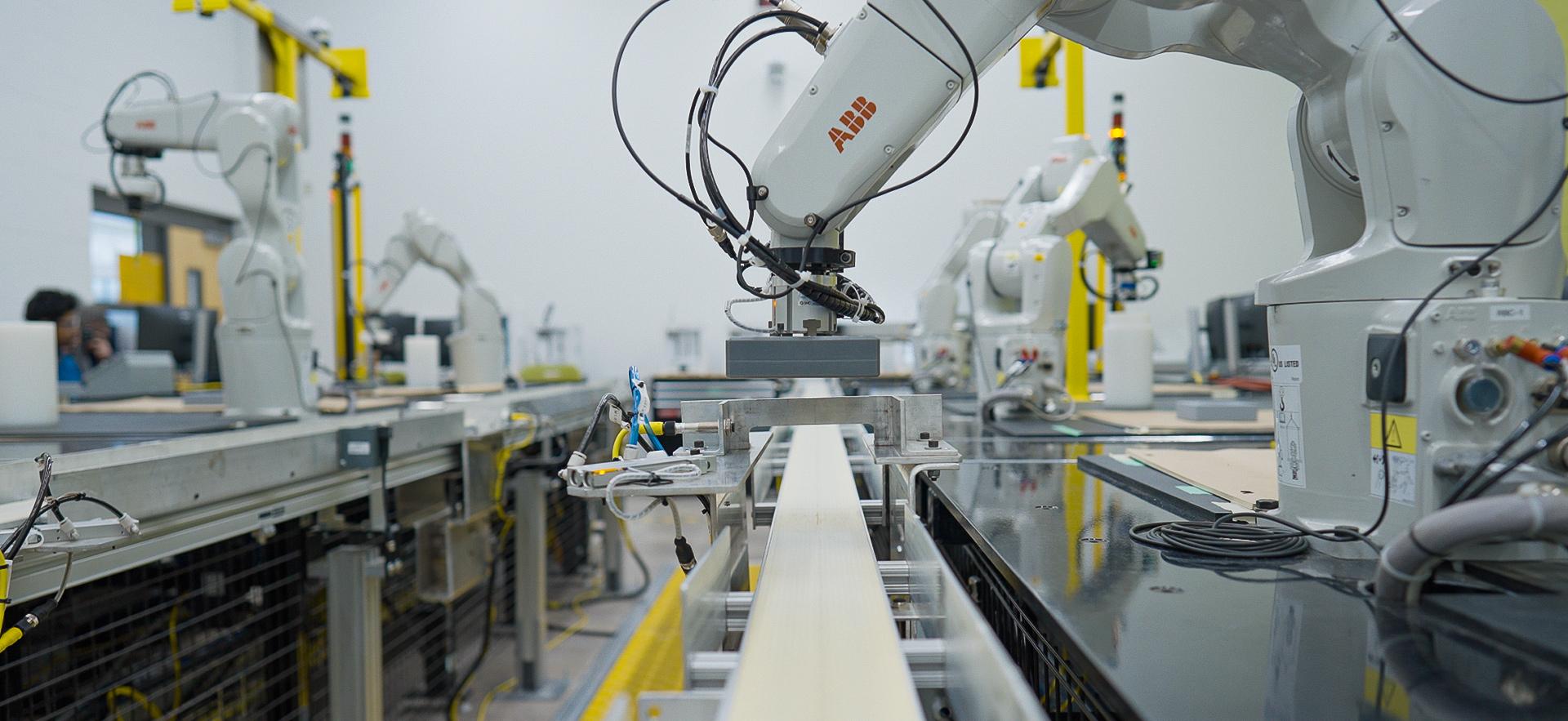 Robot view in robotics lab