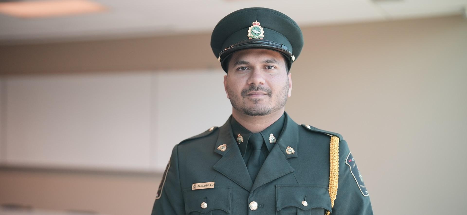 Policing grad in uniform
