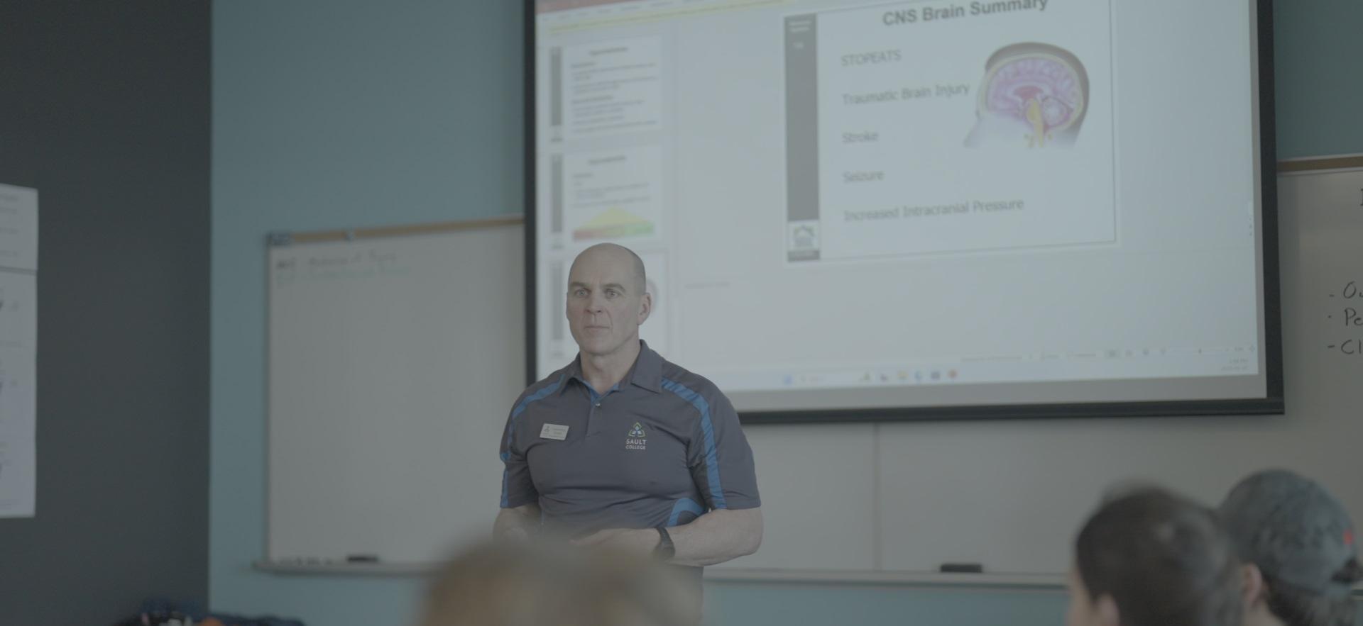 SONE instructor teaching in class about first aid concerns