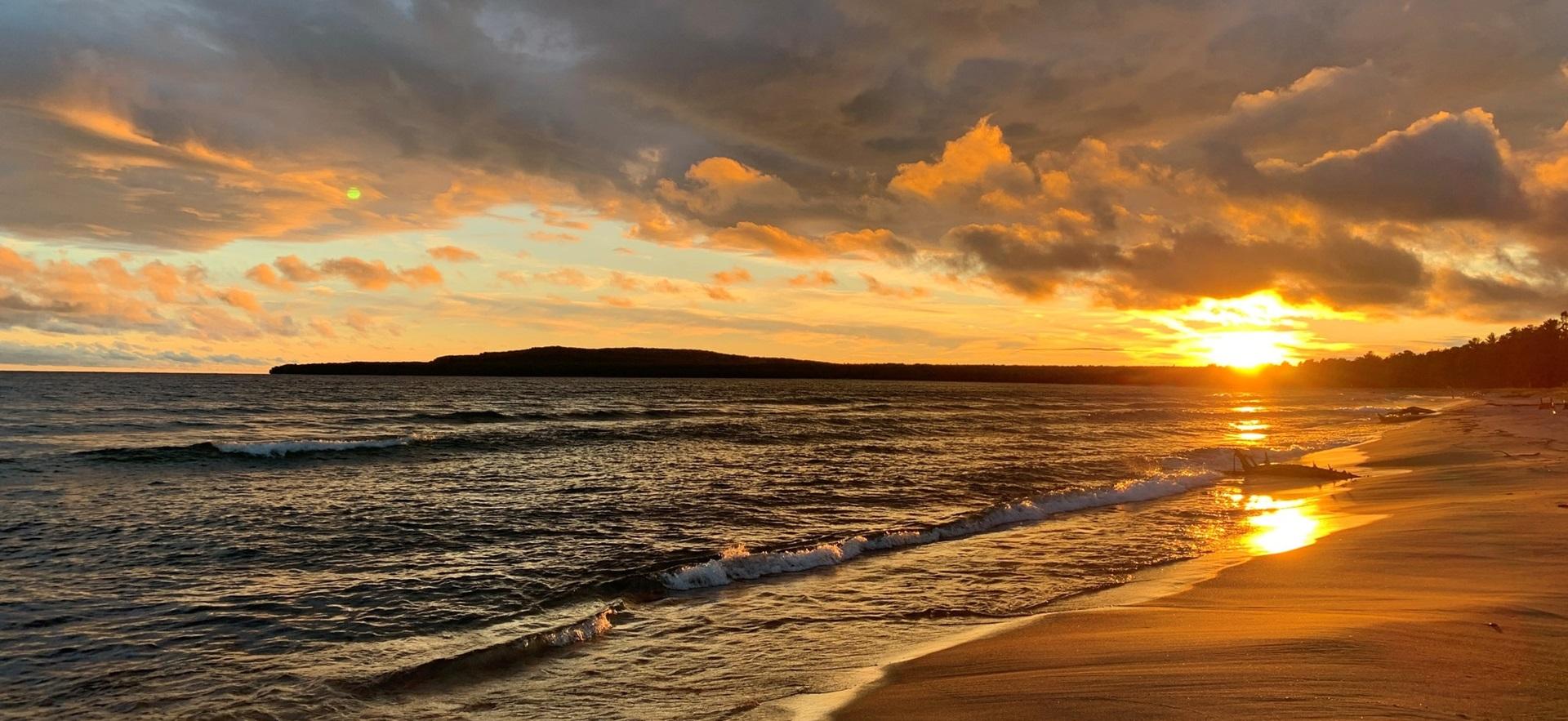 Beach at sunset
