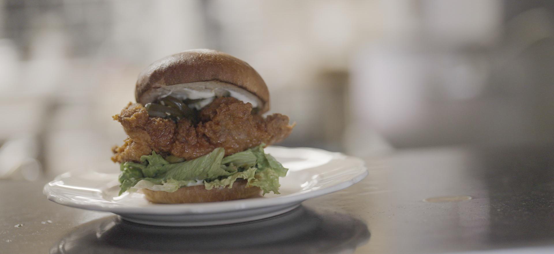 Chicken sandwich from Ernie's