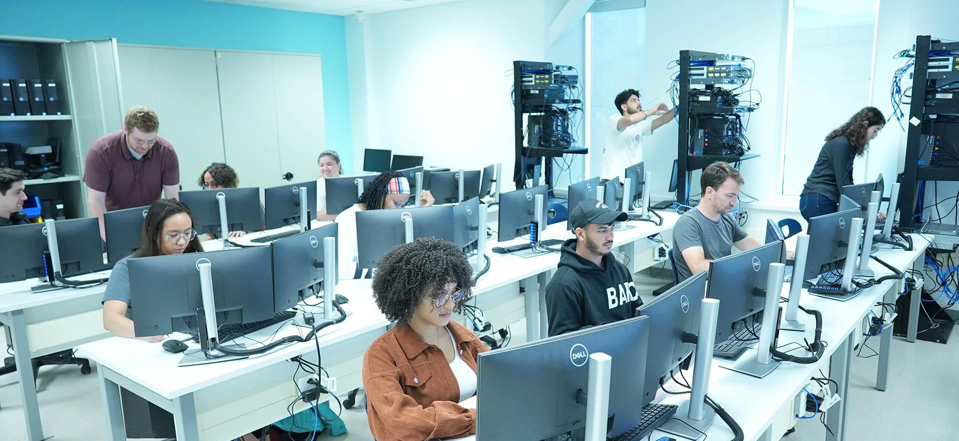 Image of students in computer lab