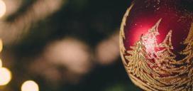 Closeup of holiday ornament